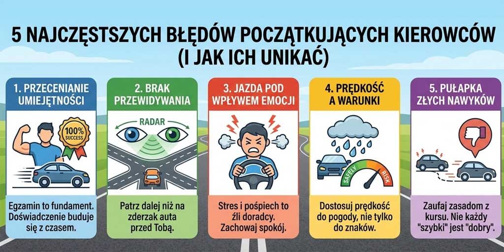 Błędy początkujących kierowców